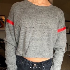 NIKE gray cropped sweater